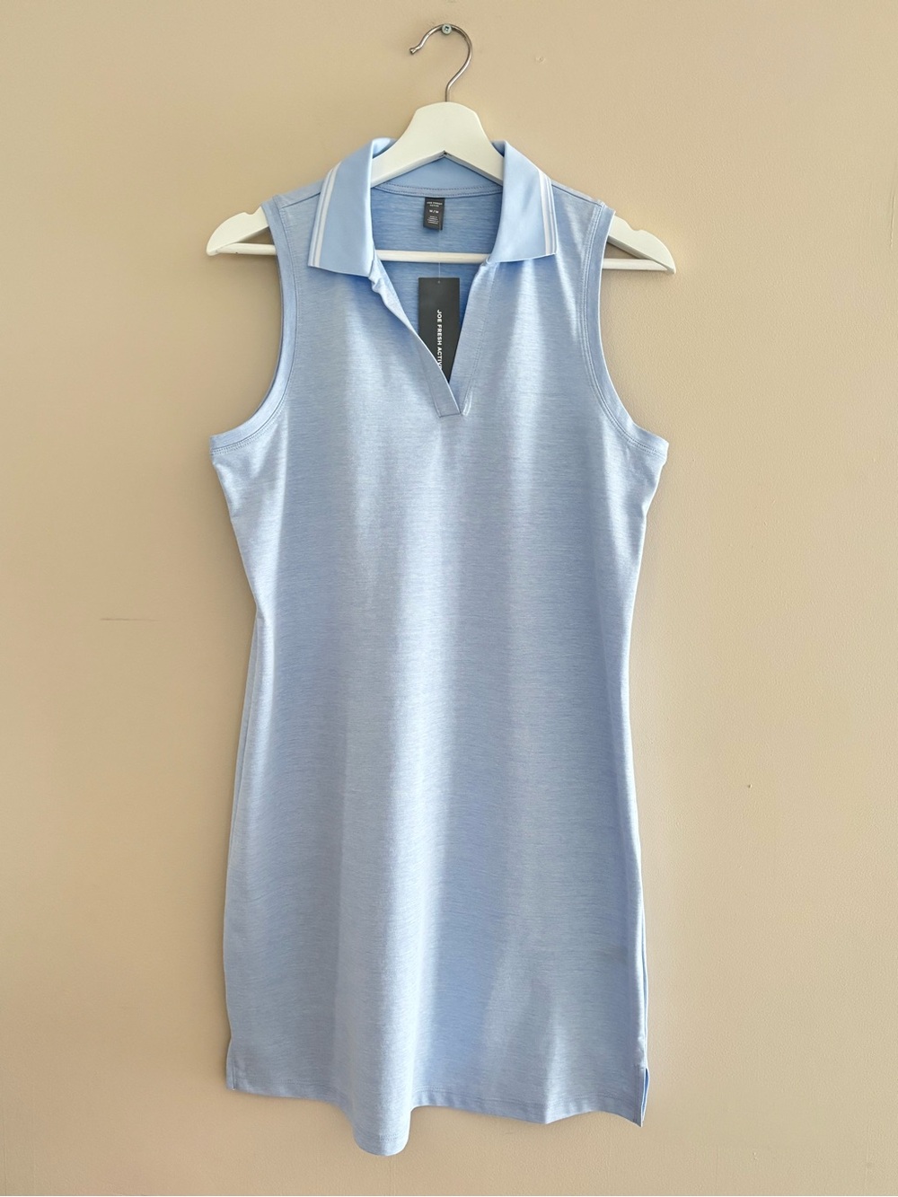 NWT Joe Fresh Blue Sleeveless Polo Tank Dress Size Medium V-Neck Casual Summer - Picture 3 of 17